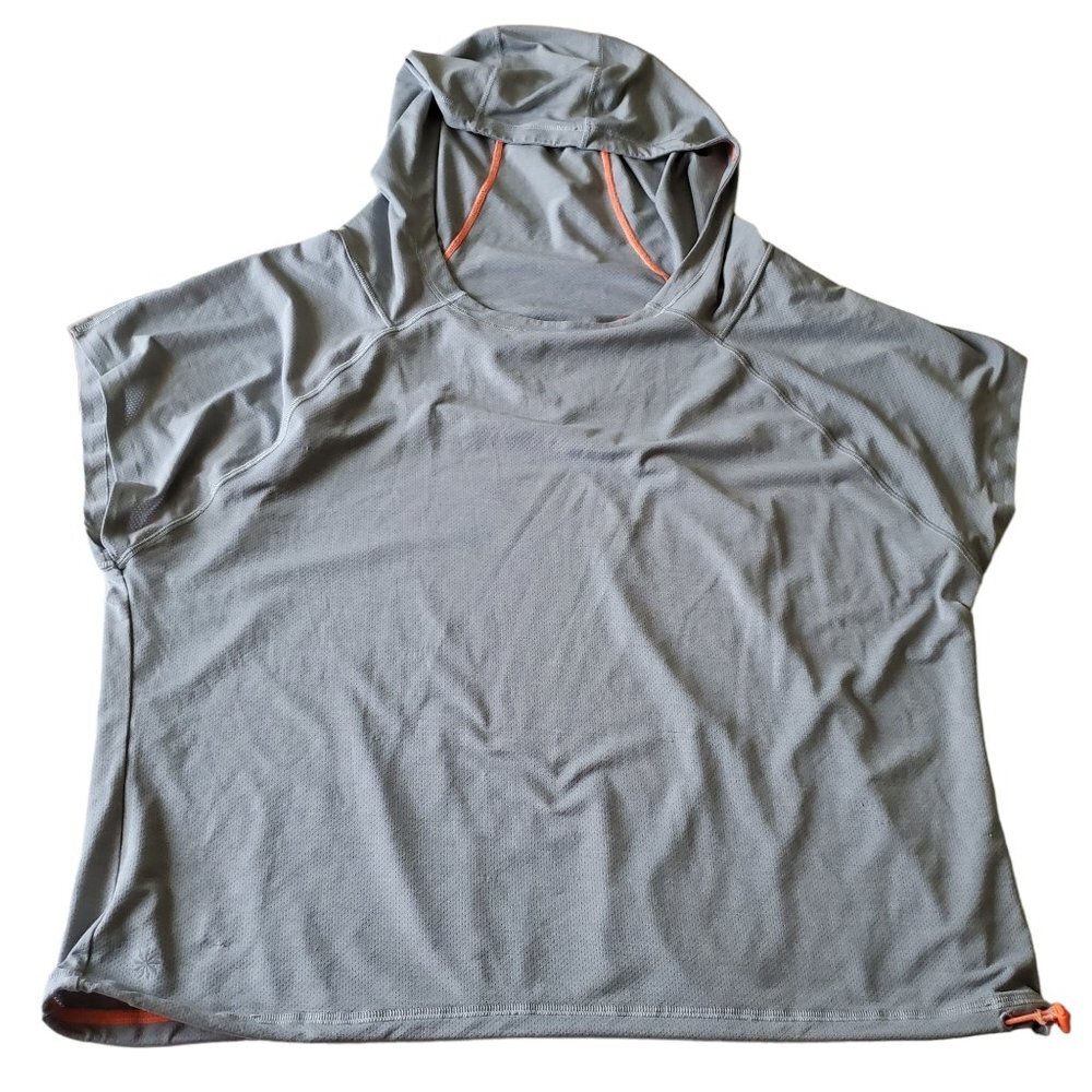 Athleta Hooded Short Sleeve Pull Over‎ Cover Up Blouse Medium - Picture 8 of 15